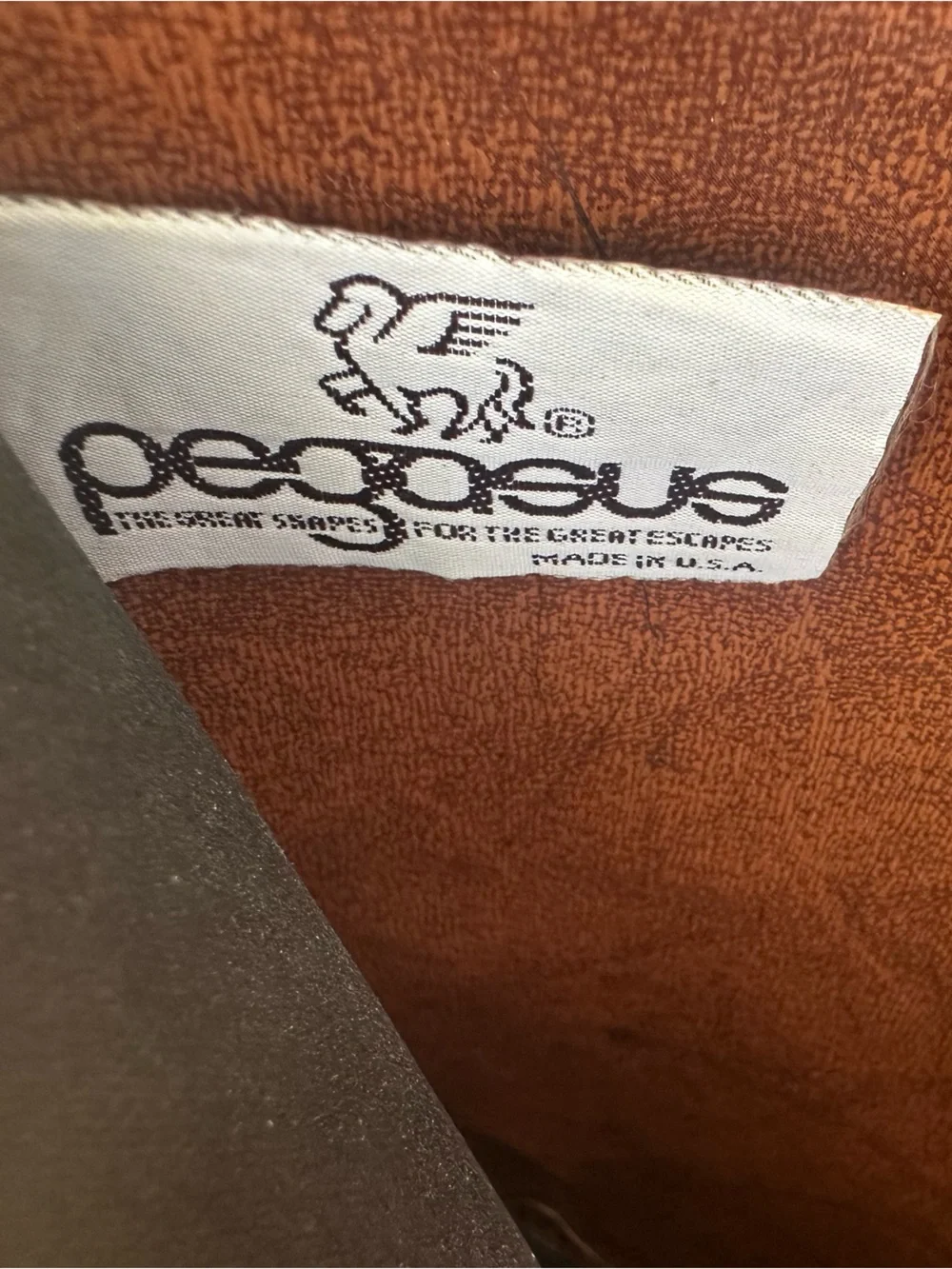 Vintage PEGASUS Brown Leather Briefcase Document Bag Portfolio Made in USA